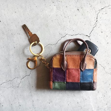 PATCHWORK MINIMUM BAG KEYHOLDER