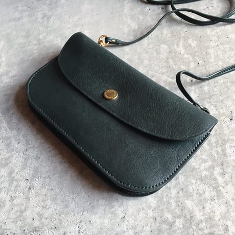 VINTAGE ACCORDION POUCH  GREEN LIMITED