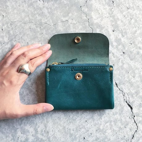 ONE LEATHER MINI WALLET TURQUOISE LIMITED