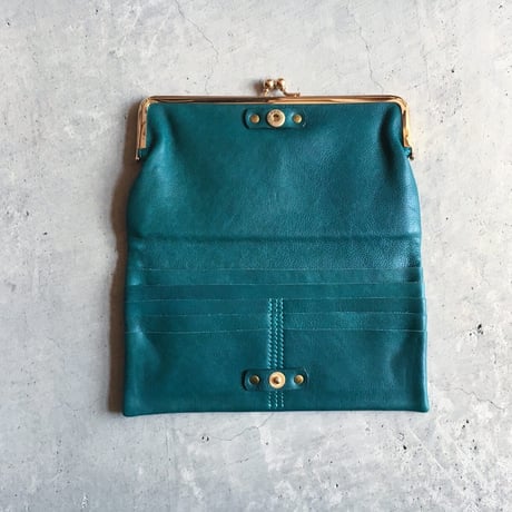 GAMAGUCHI WALLET LARGE TURQUOISE LIMITED