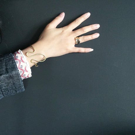 BRASS SIGNET  RING MOON
