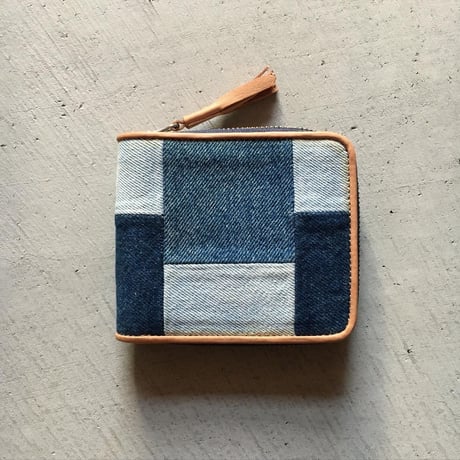 505 USED DENIM PATCHWORK WALLET SMALL