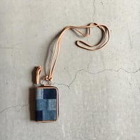 505 USED DENIM PATCHWORK NECK WALLET