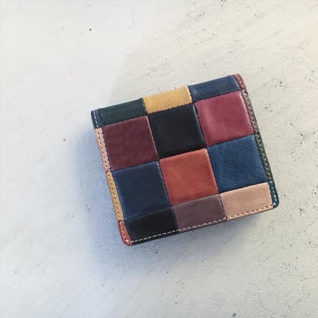 BLOCK PATCHWORK OLD MINI WALLET
