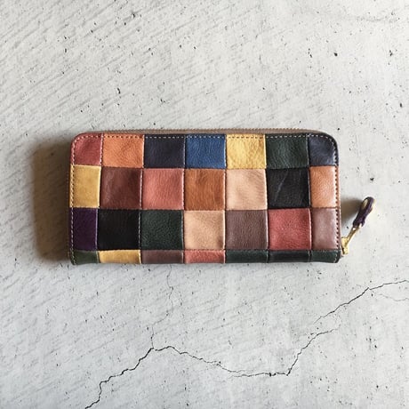 PATCHWORK ZIP WALLET LARGE