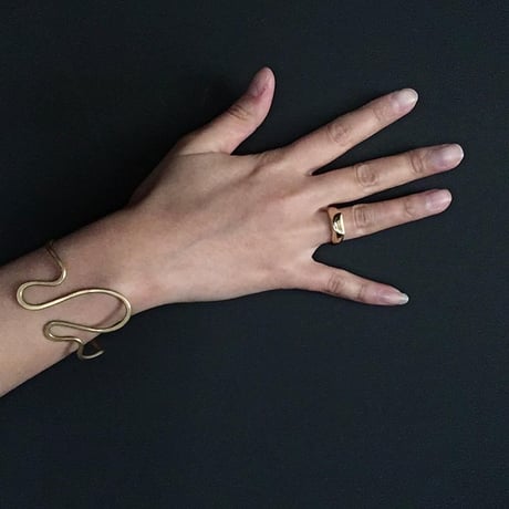 BRASS SIGNET  RING MOON