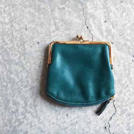 GAMAGUCHI ZIP WALLET TURQUOISE LIMITED