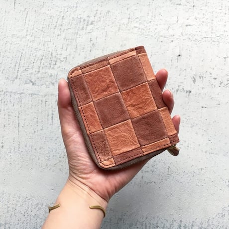 BLOCK PATCHWORK ZIP MINI WALLET  ONE LIMITED