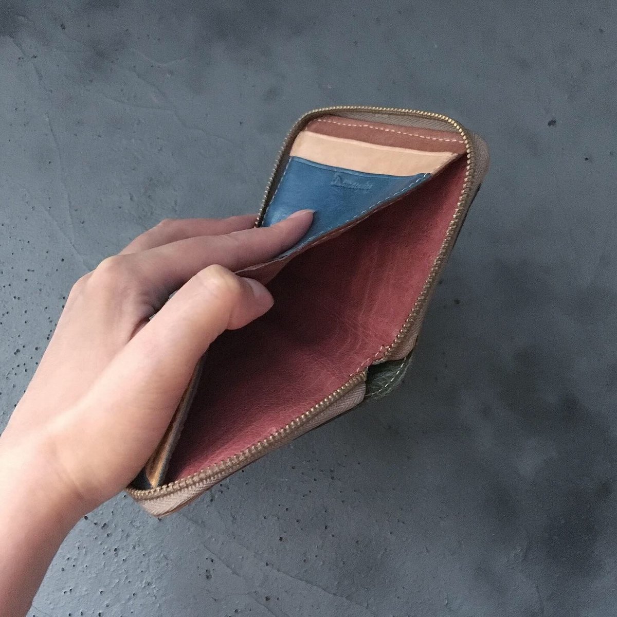 BLOCK PATCHWORK ZIP MINI WALLET | Damasquina S