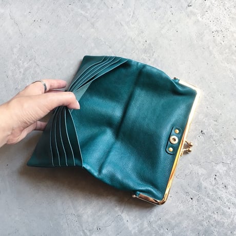 GAMAGUCHI WALLET LARGE TURQUOISE LIMITED