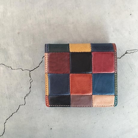BLOCK PATCHWORK OLD MINI WALLET