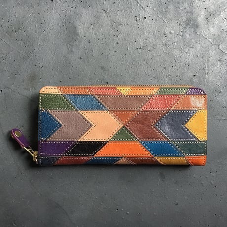 ORTEGA PATCHWORK ZIP WALLET LARGE