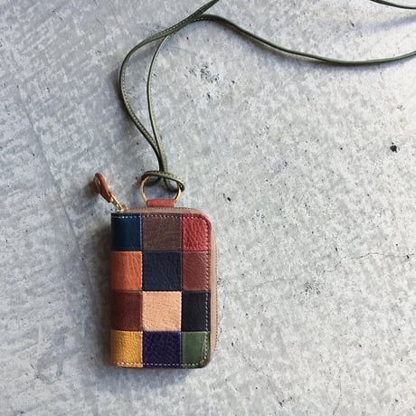 PATCHWORK NECK WALLET