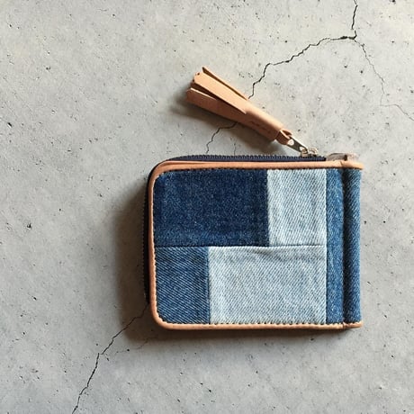 505 USED DENIM PATCHWORK MONEY CLIP