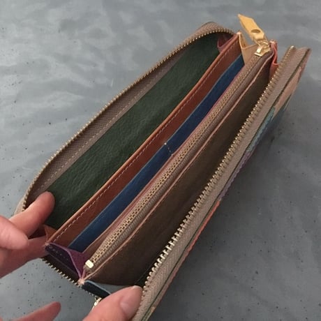 PATCHWORK ZIP WALLET LARGE
