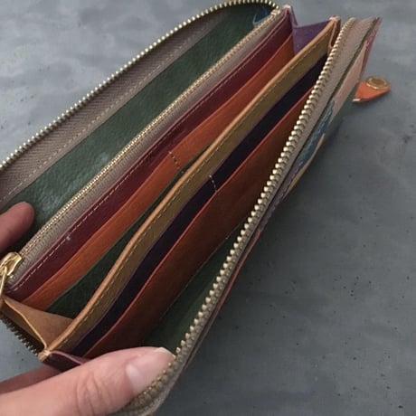 PATCHWORK ZIP WALLET LARGE