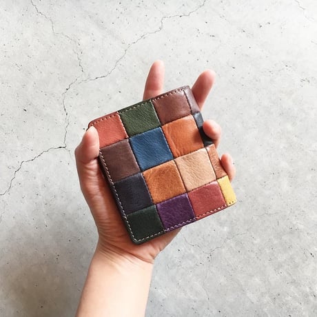 BLOCK PATCHWORK OLD MINI WALLET