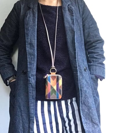 PATCHWORK NECK WALLET