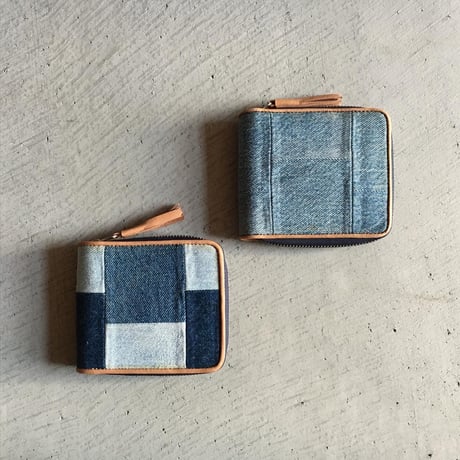 505 USED DENIM PATCHWORK WALLET SMALL