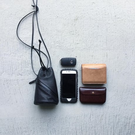 DRAW STRING BAG WATER PROOF GOAT LEATHER