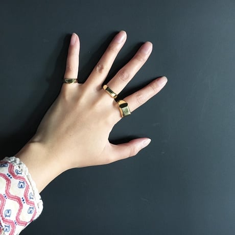 BRASS SIGNET  RING MOON