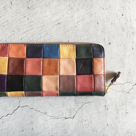 PATCHWORK ZIP WALLET LARGE