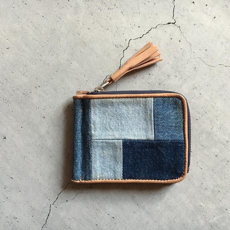 505 USED DENIM PATCHWORK MONEY CLIP