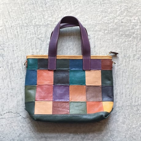 2WAY MINI TOTE  BLOCK PATCHWORK LIMITED