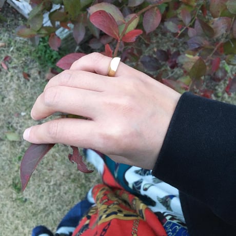 BRASS SIGNET  RING MOON