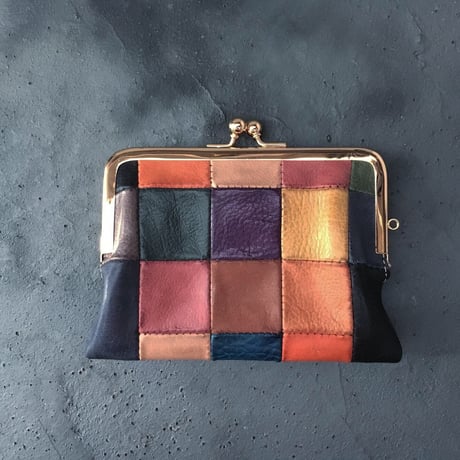 BLOCK PATCHWORK W GAMAGUCHI WALLET