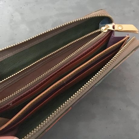 PATCHWORK ZIP WALLET LARGE