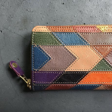 ORTEGA PATCHWORK ZIP WALLET LARGE