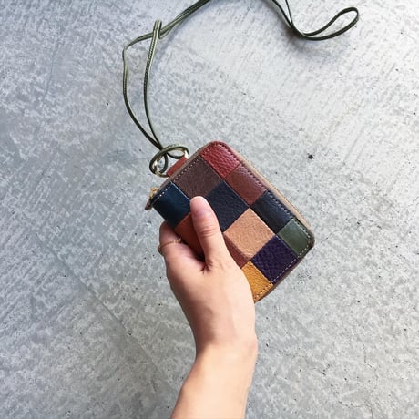 PATCHWORK NECK WALLET