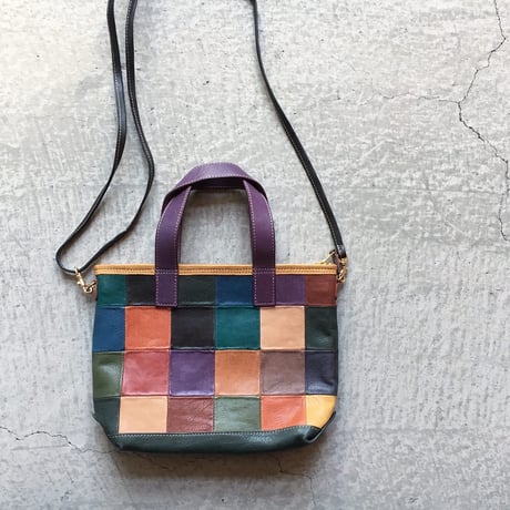 2WAY MINI TOTE  BLOCK PATCHWORK LIMITED