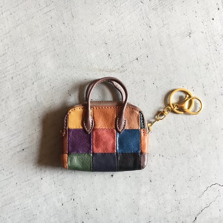 PATCHWORK MINIMUM BAG KEYHOLDER