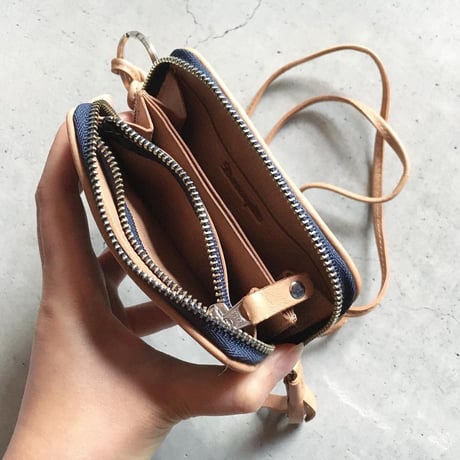 505 USED DENIM PATCHWORK NECK WALLET