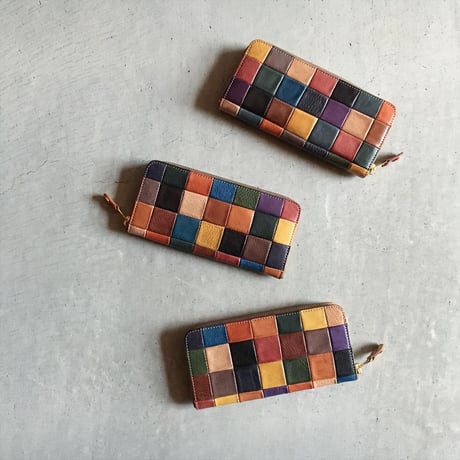 PATCHWORK ZIP WALLET LARGE