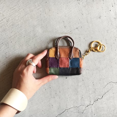 PATCHWORK MINIMUM BAG KEYHOLDER