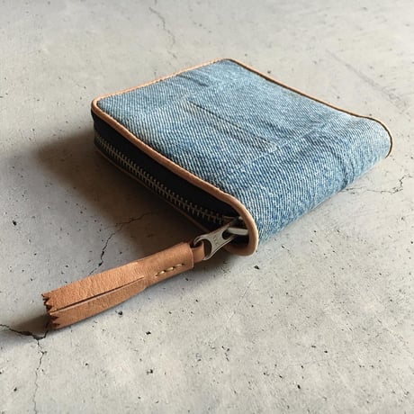 505 USED DENIM PATCHWORK WALLET SMALL