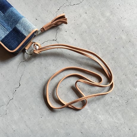 505 USED DENIM PATCHWORK NECK WALLET