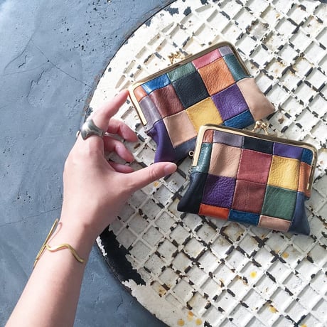 BLOCK PATCHWORK W GAMAGUCHI WALLET