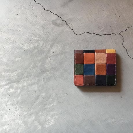 BLOCK PATCHWORK OLD MINI WALLET