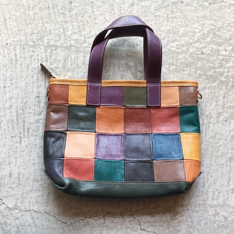 2WAY MINI TOTE  BLOCK PATCHWORK LIMITED