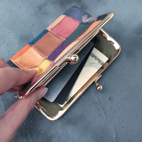 BLOCK PATCHWORK W GAMAGUCHI WALLET