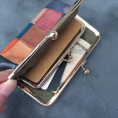BLOCK PATCHWORK W GAMAGUCHI WALLET