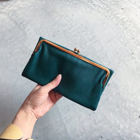GAMAGUCHI WALLET LARGE TURQUOISE LIMITED