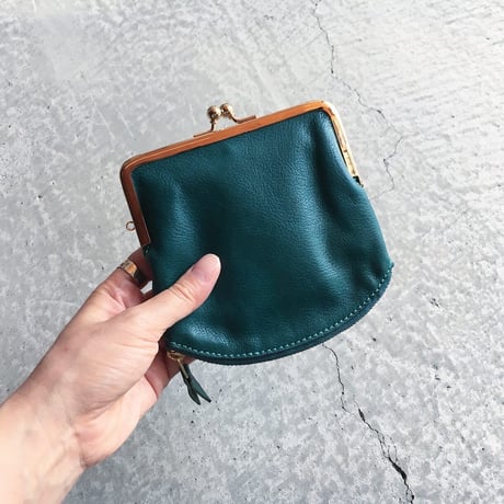 GAMAGUCHI ZIP WALLET TURQUOISE LIMITED