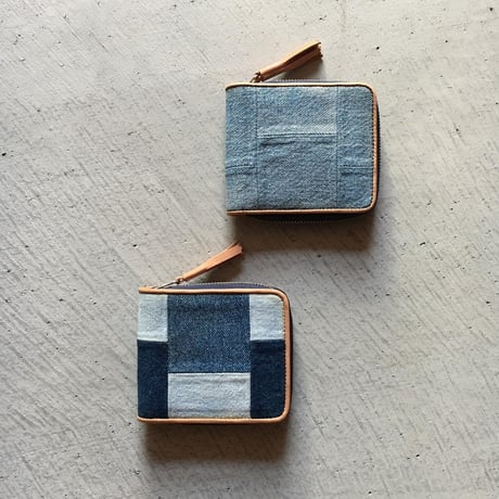 505 USED DENIM PATCHWORK WALLET SMALL
