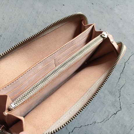 NUBUCK SUEDE ZIP WALLET PAISLEY