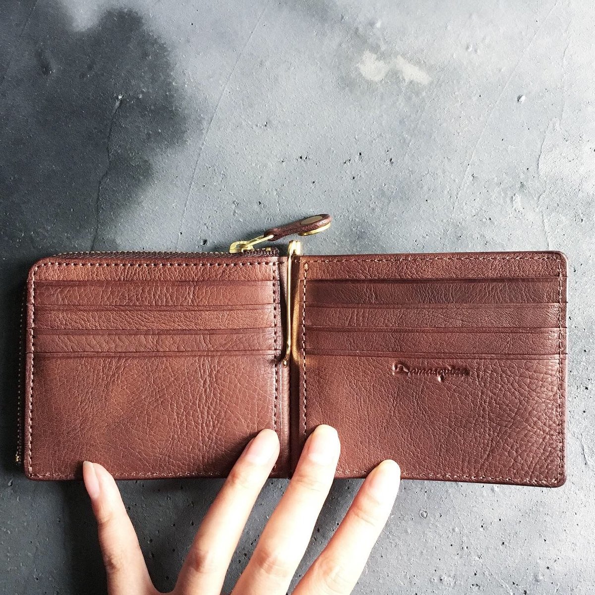 ダマスキーナ エンボシング ジップ コイン＆マネークリップ　小銭入れセット ZIP COIN & MONEY CLIP | Damasquina Store